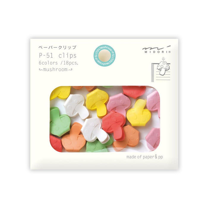 Clips Midori - Setas (pack de 18) 🍄
