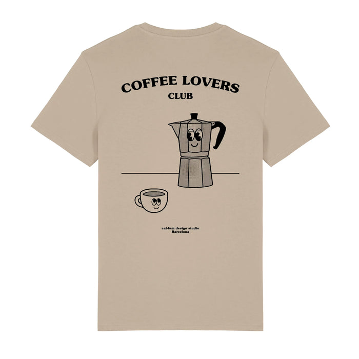 Camiseta - "Coffee Lovers Club" Sandstone ☕