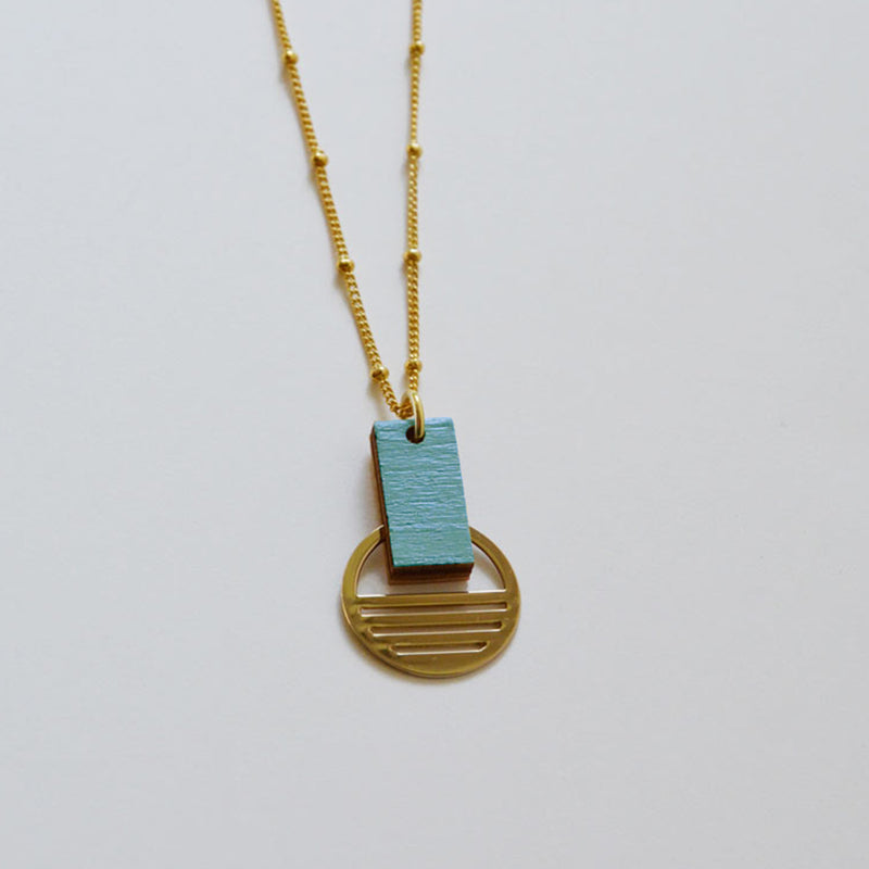 Collar - Bar Necklace Ash Blue