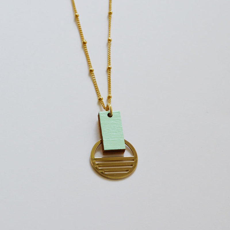 Collar - Bar Necklace Mint