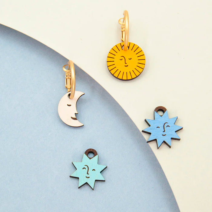 Pendientes de aro intercambiables Materia Rica - Cosmos 🌞🌛