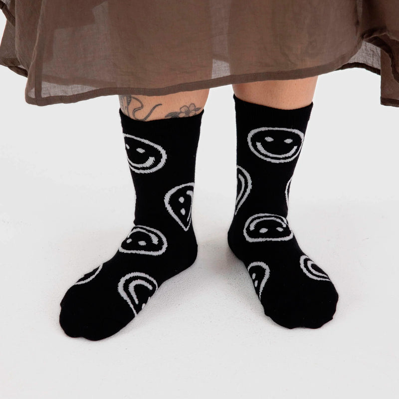 Calcetines Baggu - Black Happy