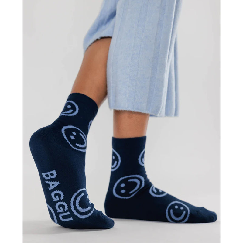 Calcetines Baggu - Navy Happy