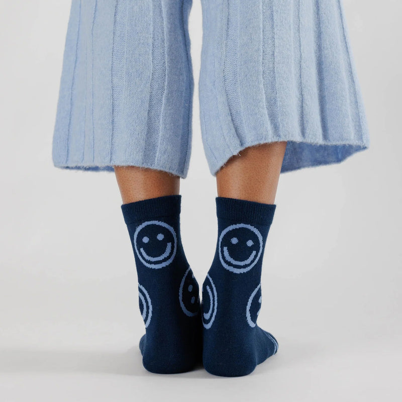 Calcetines Baggu - Navy Happy