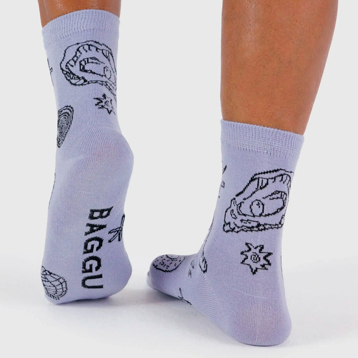 Calcetines Baggu - Shells Light Blue 🐚