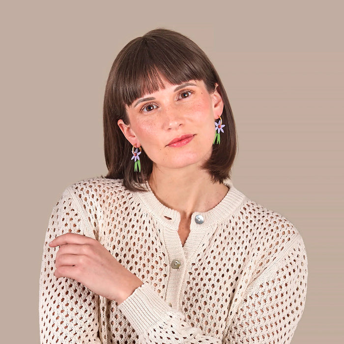 Pendientes de aro Materia Rica - Crocus Glow