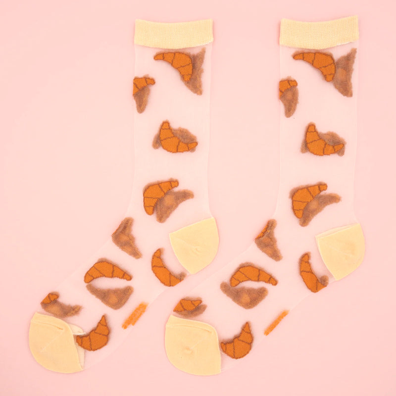 Calcetines transparentes - Croissant 🥐