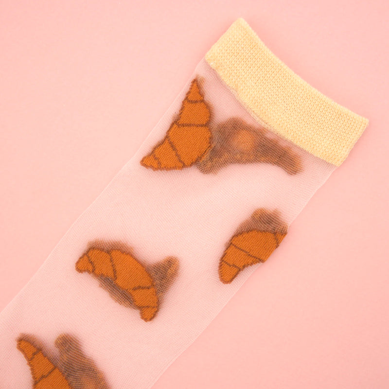 Calcetines transparentes - Croissant 🥐