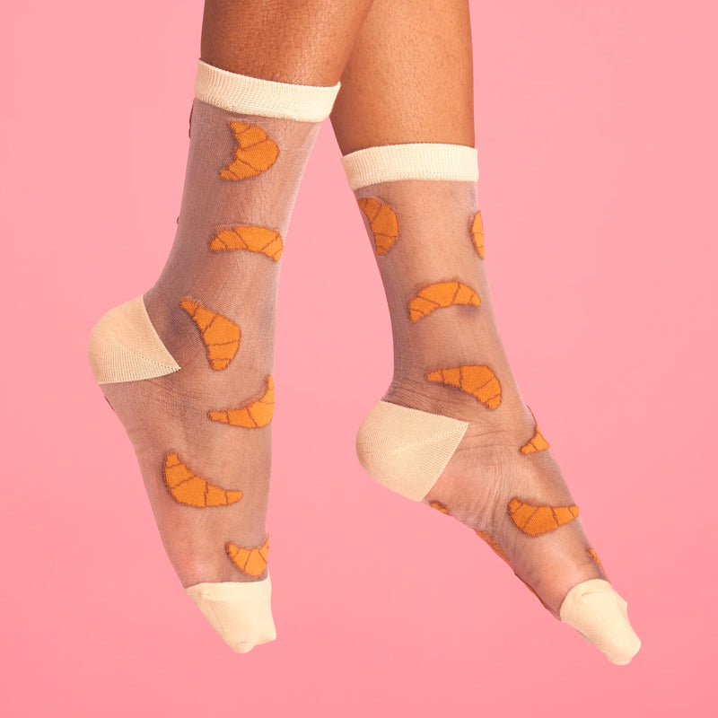Calcetines transparentes - Croissant 🥐