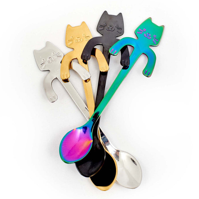 Set de 4 cucharillas de café - Gatitos