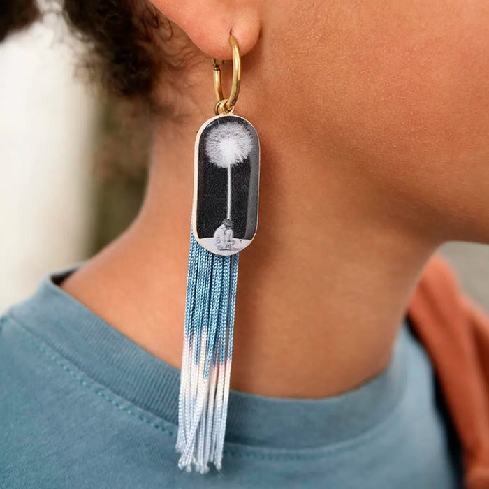 Pendientes Pura Garra - Diente de León con Flecos