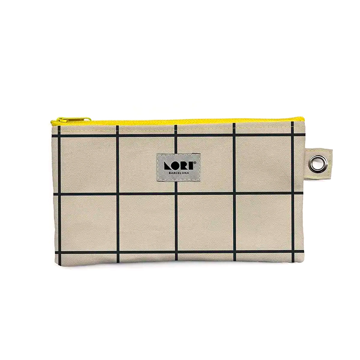Estuche Lori Barcelona - Windowpane Blanco y Negro