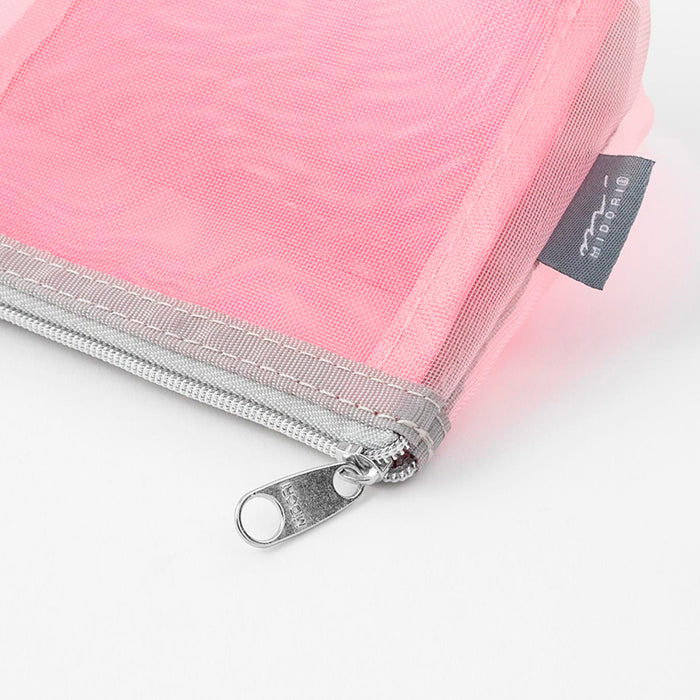 Estuche de malla con compartimentos Midori - Rosa y morado