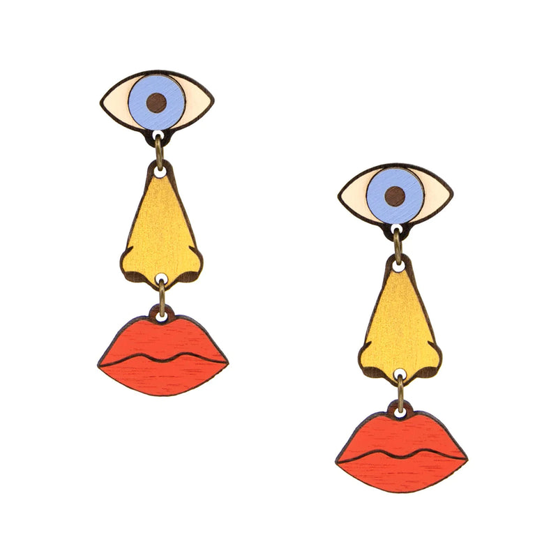 Pendientes Materia Rica - Eyes and nose and mouth 👁👃🏻👄