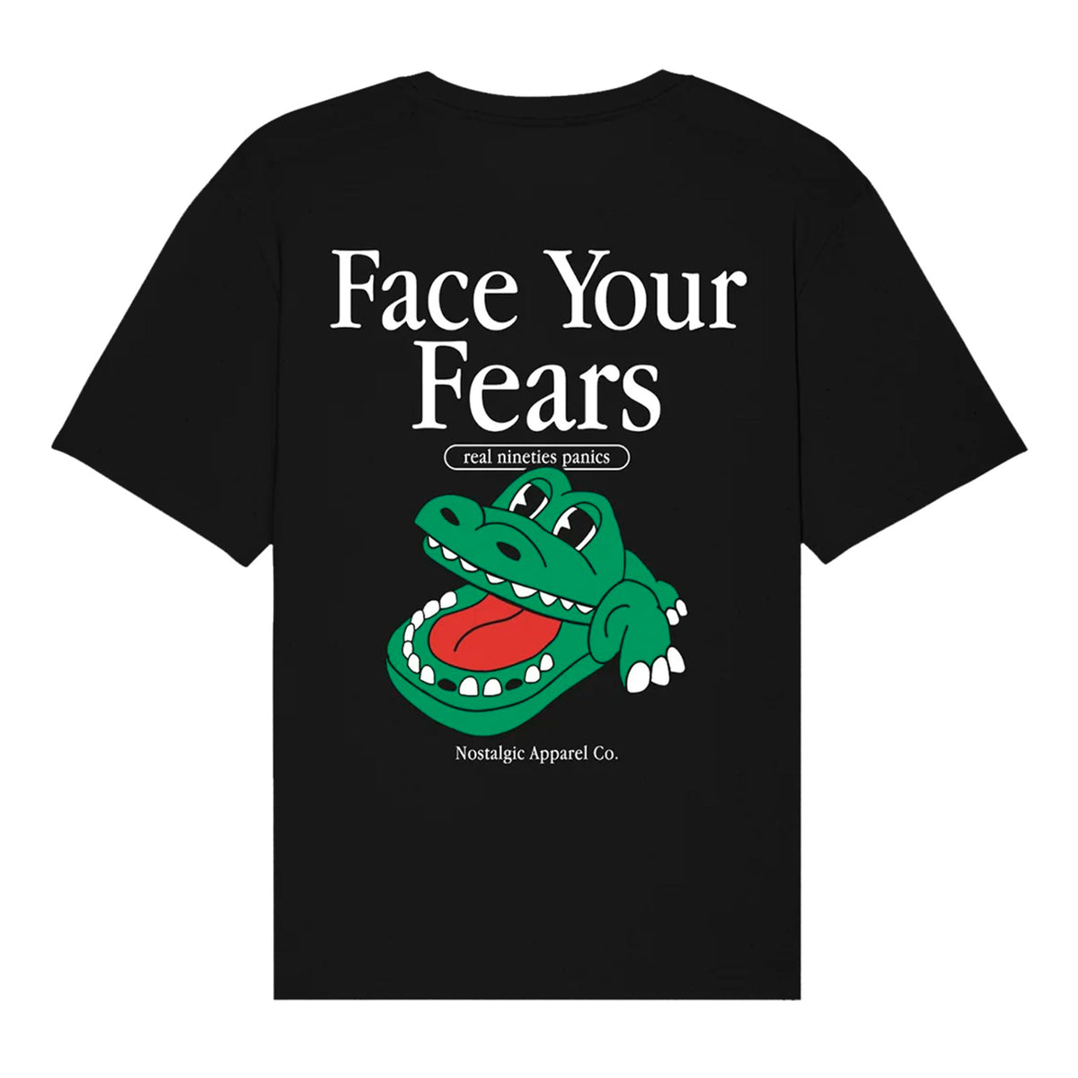 Camiseta Nostalgic Apparel - "Face Your Fears" 🐊🦷