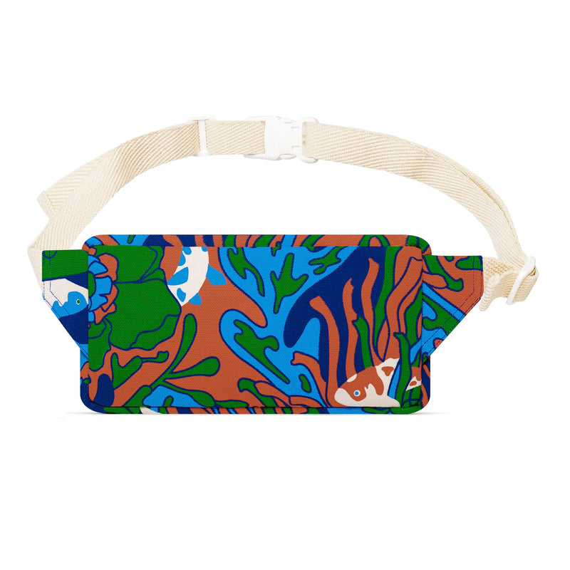 Riñonera Ykra - Fanny Pack Trippy Fish Azul