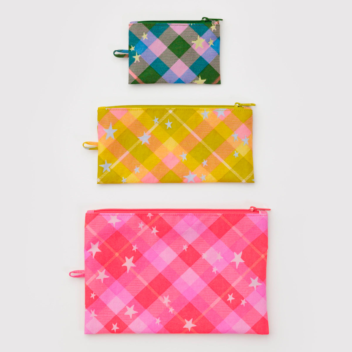 Bolsitas con cremallera Baggu - Star Plaid ✨