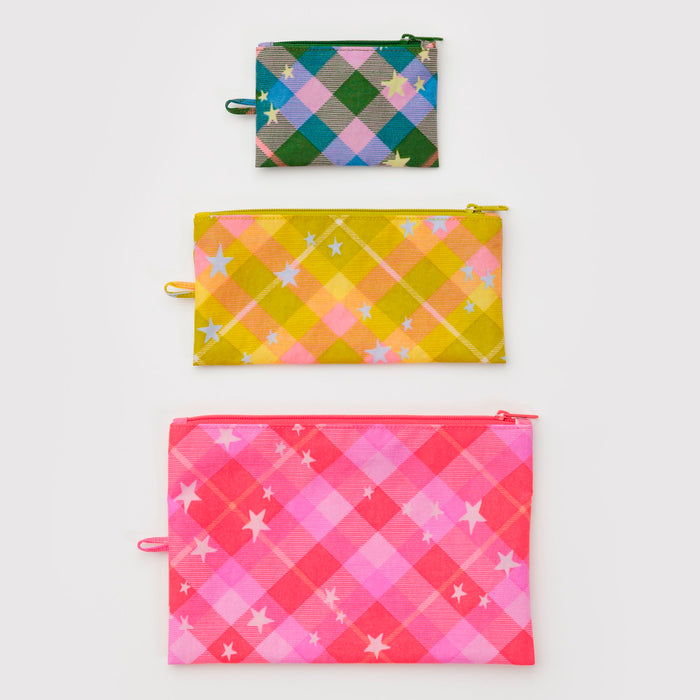 Bolsitas con cremallera Baggu - Star Plaid ✨