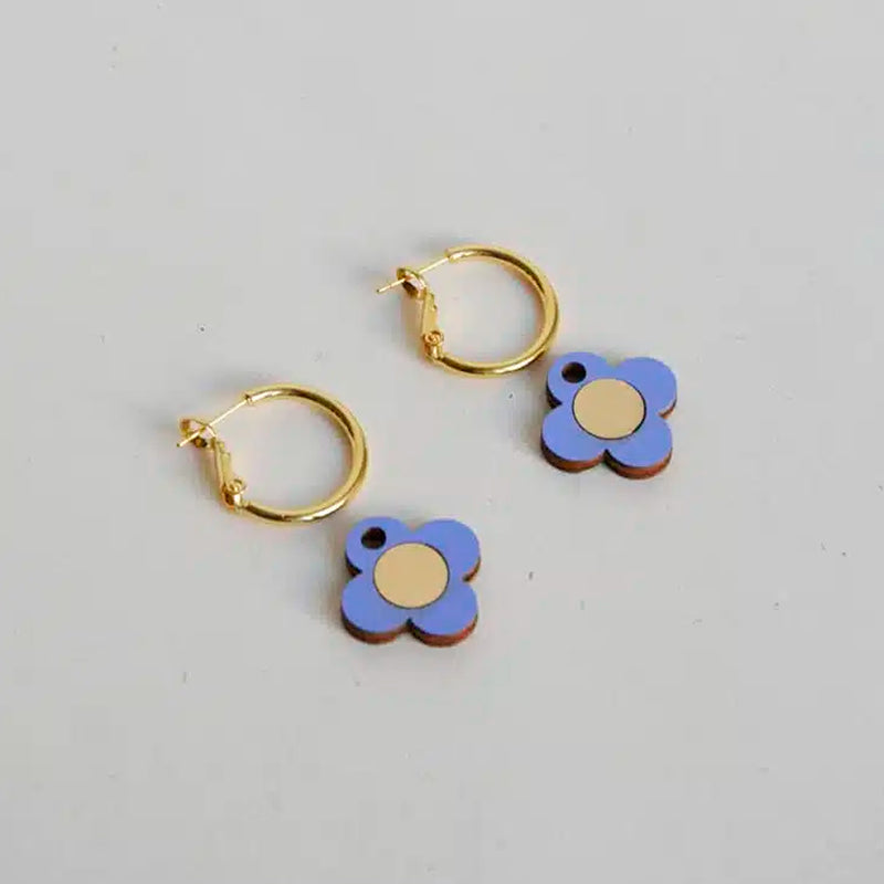 Pendientes - Hoops Lilac and Olive