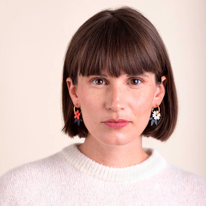 Pendientes de aro intercambiables Materia Rica - Flower Fusion