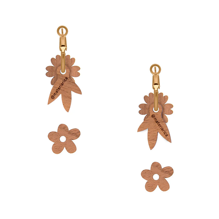 Pendientes de aro intercambiables Materia Rica - Flower Garden