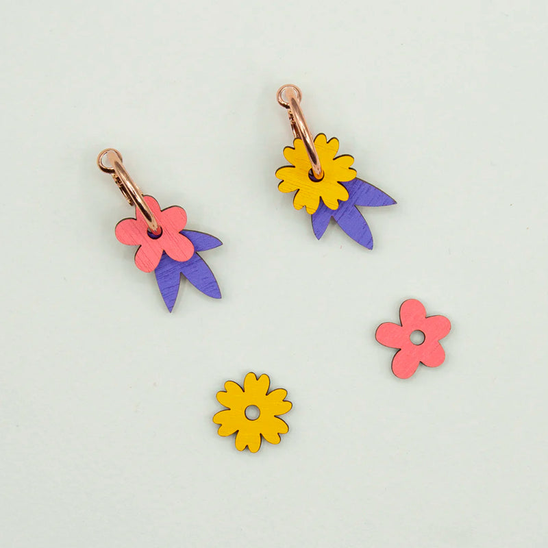 Pendientes de aro intercambiables Materia Rica - Flower March