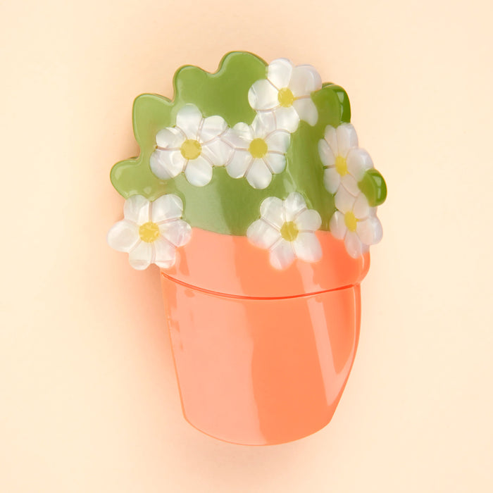 Pinza para el pelo - Maceta con Flores 🌼