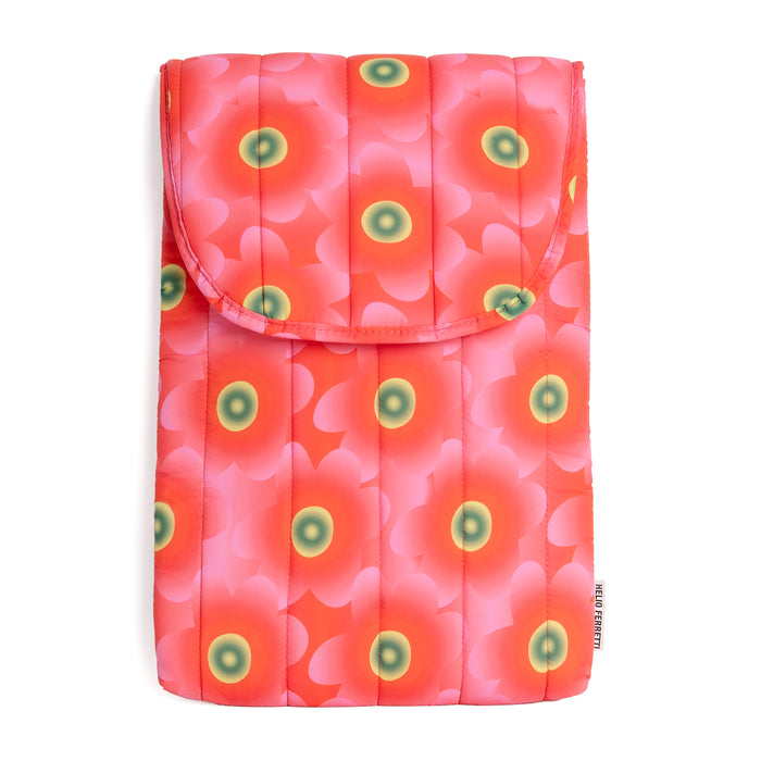 Funda portátil 13"/14" - Puffy Floral Rosa