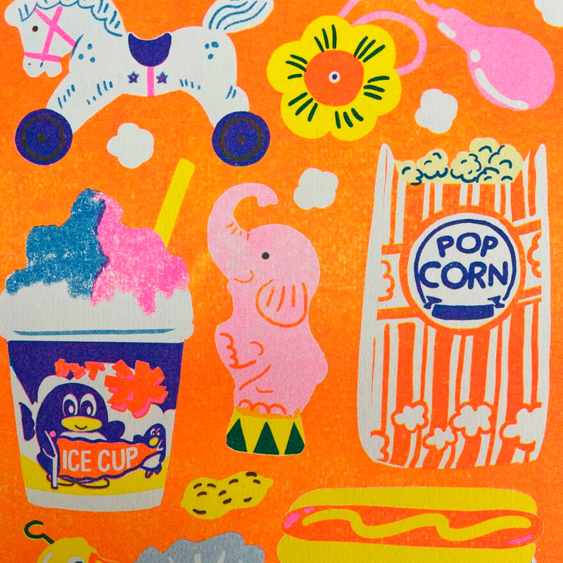 Print de Naomi Wilkinson A4 - "Funfair" 🍿🎈
