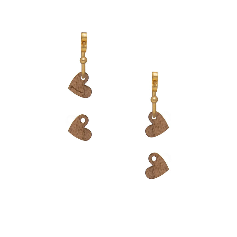 Pendientes de aro intercambiables Materia Rica - Garden of hearts ❤