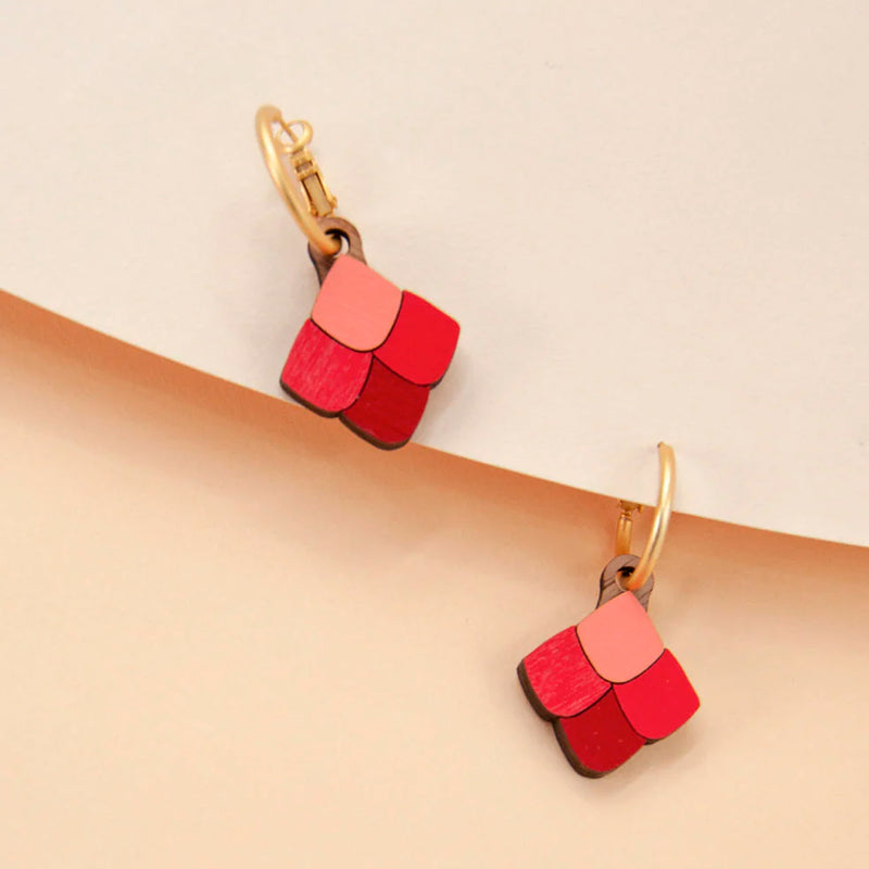 Pendientes de aro Materia Rica - Gaudí Scales Pink