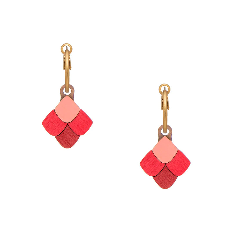 Pendientes de aro Materia Rica - Gaudí Scales Pink