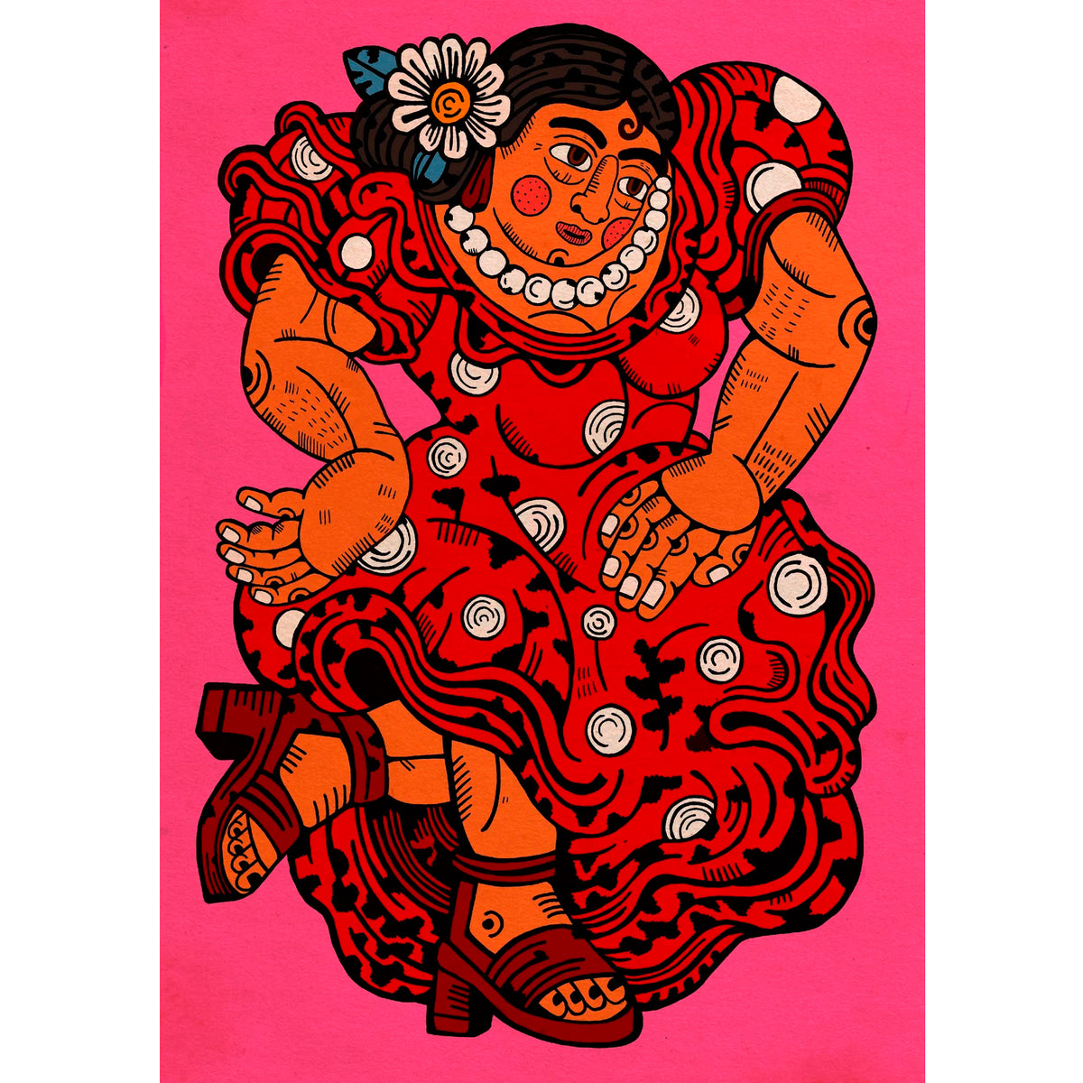 Print de Asís Percales A4 - "Gitana Hechicera"