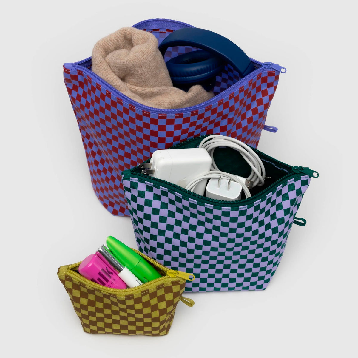 Bolsitas con cremallera Baggu - Jewel Checks