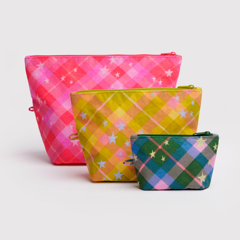 Bolsitas con cremallera Baggu - Star Plaid ✨