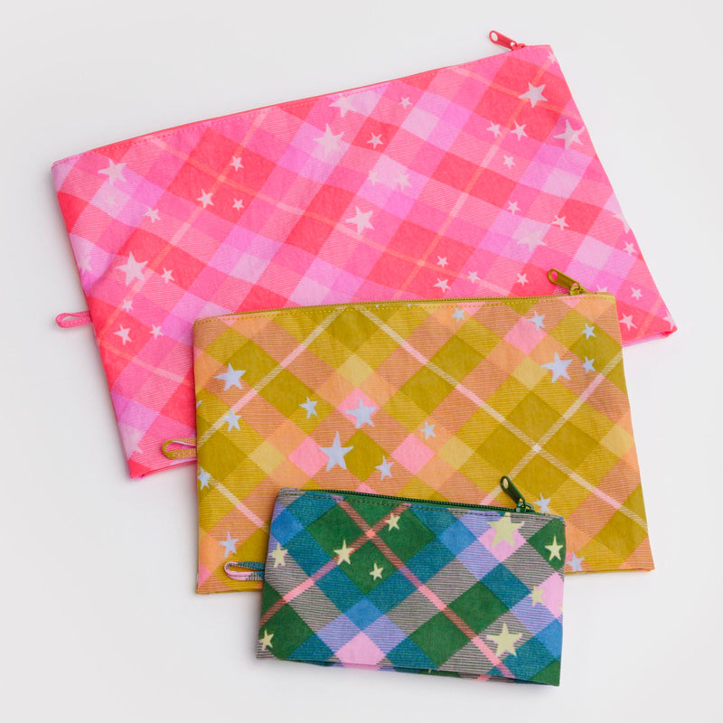 Bolsitas con cremallera Baggu - Star Plaid ✨