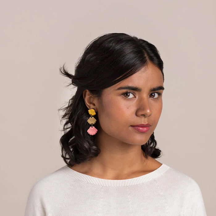 Pendientes Materia Rica - Golden Beach Seashells