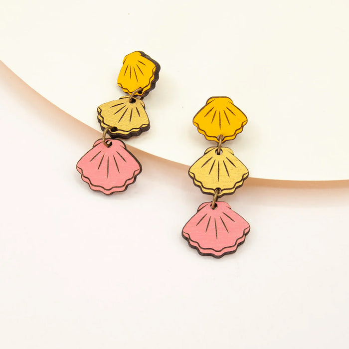 Pendientes Materia Rica - Golden Beach Seashells