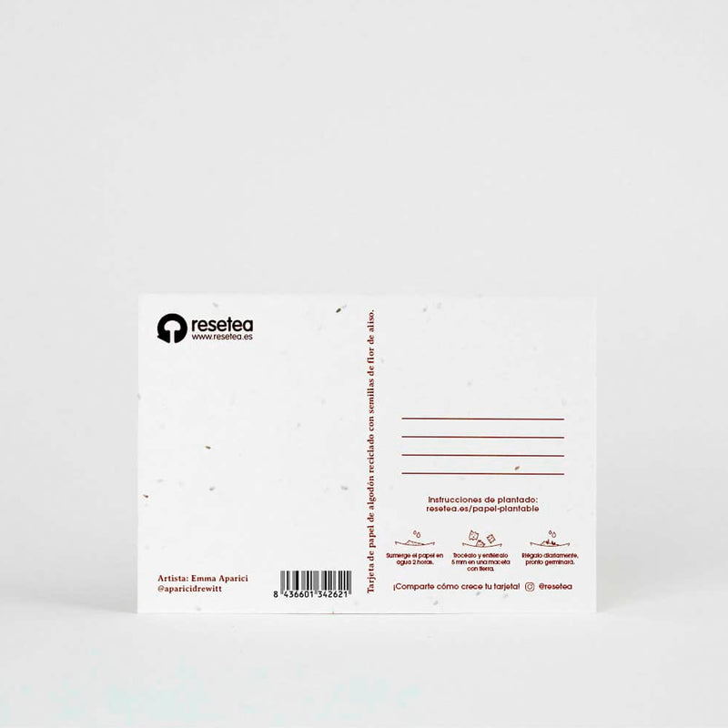 Postal plantable - "Gracias, no dejes de florecer"