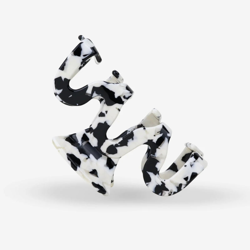 Pinza para el pelo - Grand Wave Black Marble