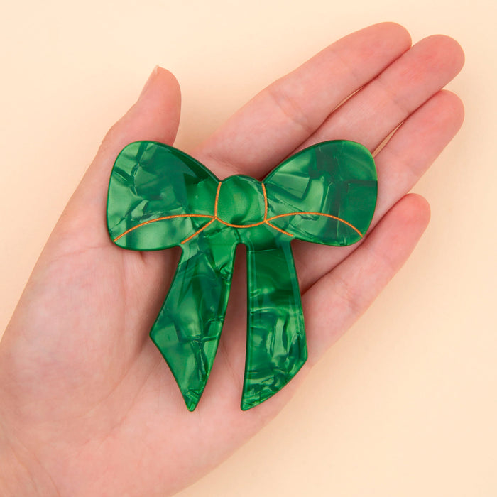 Pasador de pelo grande - Lazo Verde