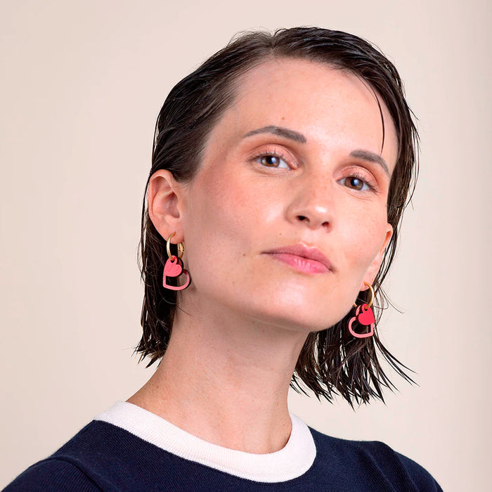 Pendientes de aro Materia Rica - Heartbeat 💗