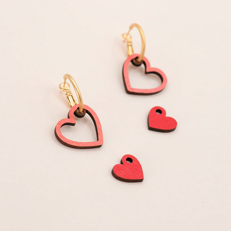 Pendientes de aro Materia Rica - Heartbeat 💗