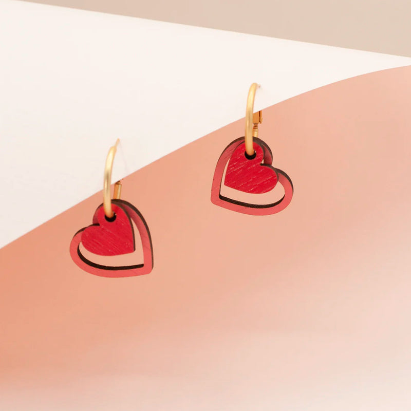 Pendientes de aro Materia Rica - Heartbeat 💗