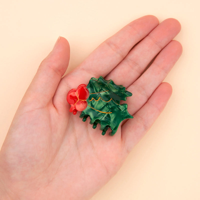 Minipinza para el pelo - Acebo 🎅🏻