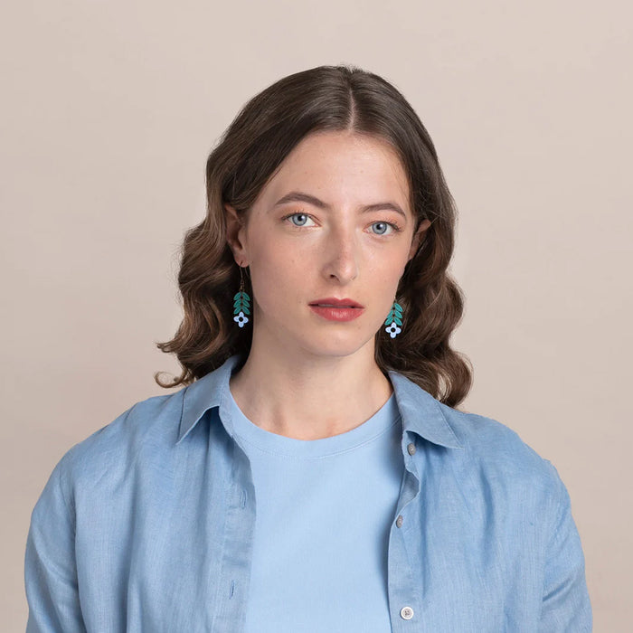 Pendientes Materia Rica - Hygge Flower Blue