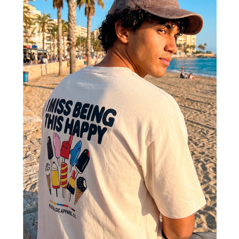 Camiseta Nostalgic Apparel - "I miss being this happy" 🍦