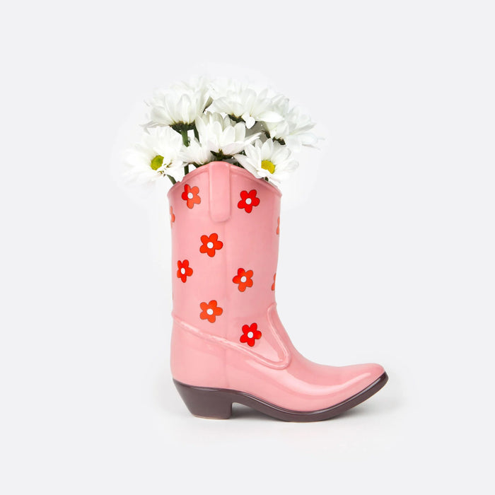 Jarrón DOIY - Bota Cowboy Rosa