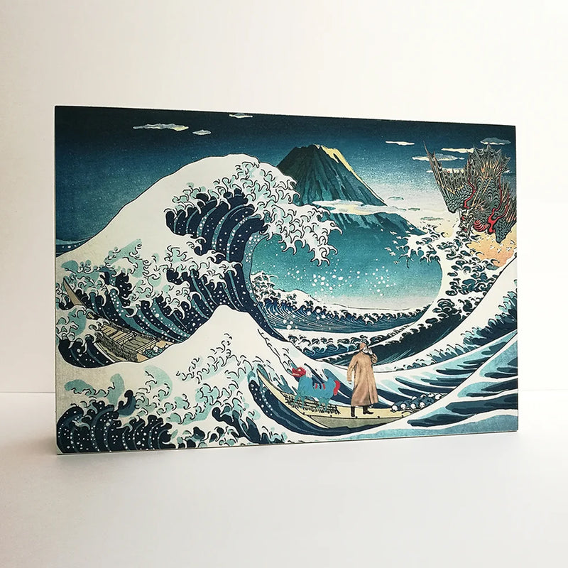 Caja de luz gran formato - "La gran ola de Kanagawa" de El Lucernario