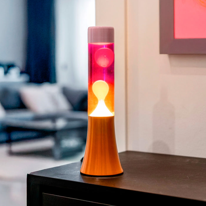 Lámpara de lava mini Fisura - Degradado naranja y rosa